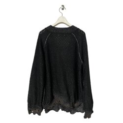 画像4: blank　BURNT DAMAGED LAME CARDIGAN 　BLACK