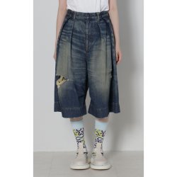 画像1: 【予約発売（2025年2月入荷予定）】BASE MARK　Crash Wide Half Tucked DENIM　BLUE