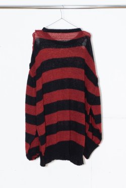 画像2: emary　Damaged Luv bite knit BLACK/RED