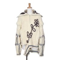 rurumu: 24AW rrm24AW-KN02 sailor collar half zip-up sweater　ivory