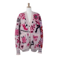 rurumu: 24AW rrm24AW-KN01 Ainsel JQ mohair knit cardigan　pink