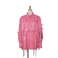 rurumu: 24AW rrm24AW-SH01 ribbon core detachable shirts　pink