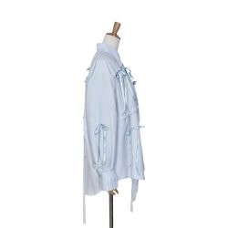 画像2: rurumu: 24AW rrm24AW-SH01 ribbon core detachable shirts　light blue