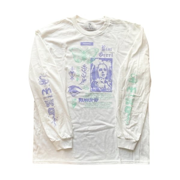 画像1: rurumu: 25SS　boys in the grrrls long sleeve　white (1)