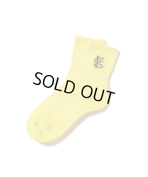 画像1: SHORT FS LOGO SOX (EMBROIDERY) (YELLOW) (1)