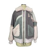 rurumu: 23AW color block boa pile jacket smoky pink - boys in the band