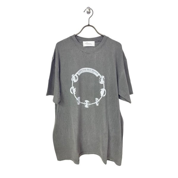 画像1: Azuma.　24AH-CS-06 TAMBOURINE T-SHIRT　CHARCOAL BLACK (1)