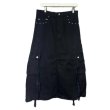 画像1: el conductorH　PD24AP02 SWITCHING DENIM CARGO SKIRT BK (1)