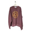 画像1: el conductorH　PD24AC04 PIGMENT DYE COTTON CREWNECK SWEATER 'PENTAGRAM　MAROON (1)