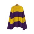 画像1: KIDILL 22AW KL632 Border Pullover Knit Insist on British Wool Yellow×Purple (1)