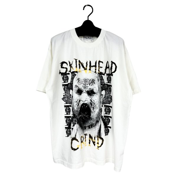 画像1: 【予約発売（2025年2月入荷予定）】KIDILL 25SS　KL958 SKINHEAD T-SHIRT HARD WASH ARTWORK BY OHIANA　WASHED WHITE (1)