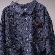 画像3: 【予約発売（2025年2月〜4月入荷予定）】BODYSONG.  25SS　BS250108 MELTED BONDED DENIM FLORAL SHIRT　NAVY (3)