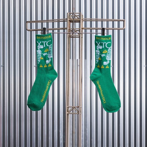 画像1: 【予約発売（2025年2月〜4月入荷予定）】FlexibleVisual SPCE™ 25SS　FVS31 Basic Socks G1 (XTC)　GREEN (1)