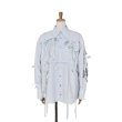 画像1: rurumu: 24AW rrm24AW-SH01 ribbon core detachable shirts　light blue (1)