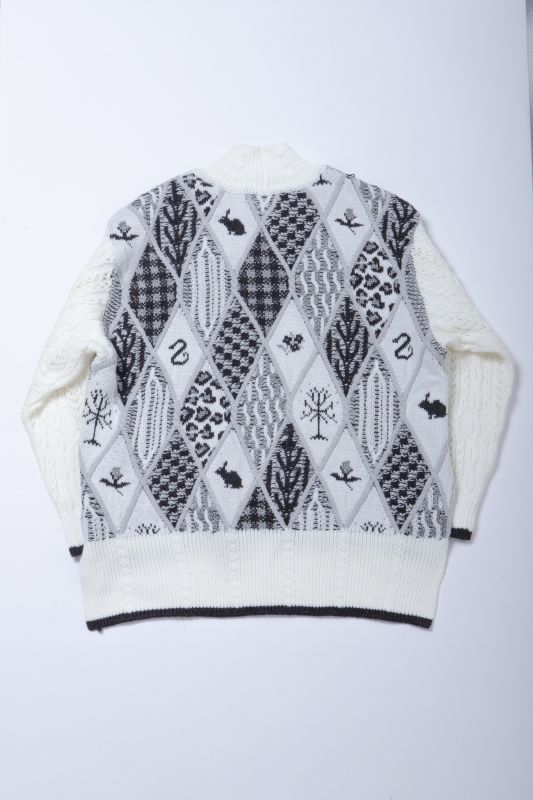 rurumu: mix pattern knit pullover - ニット/セーター